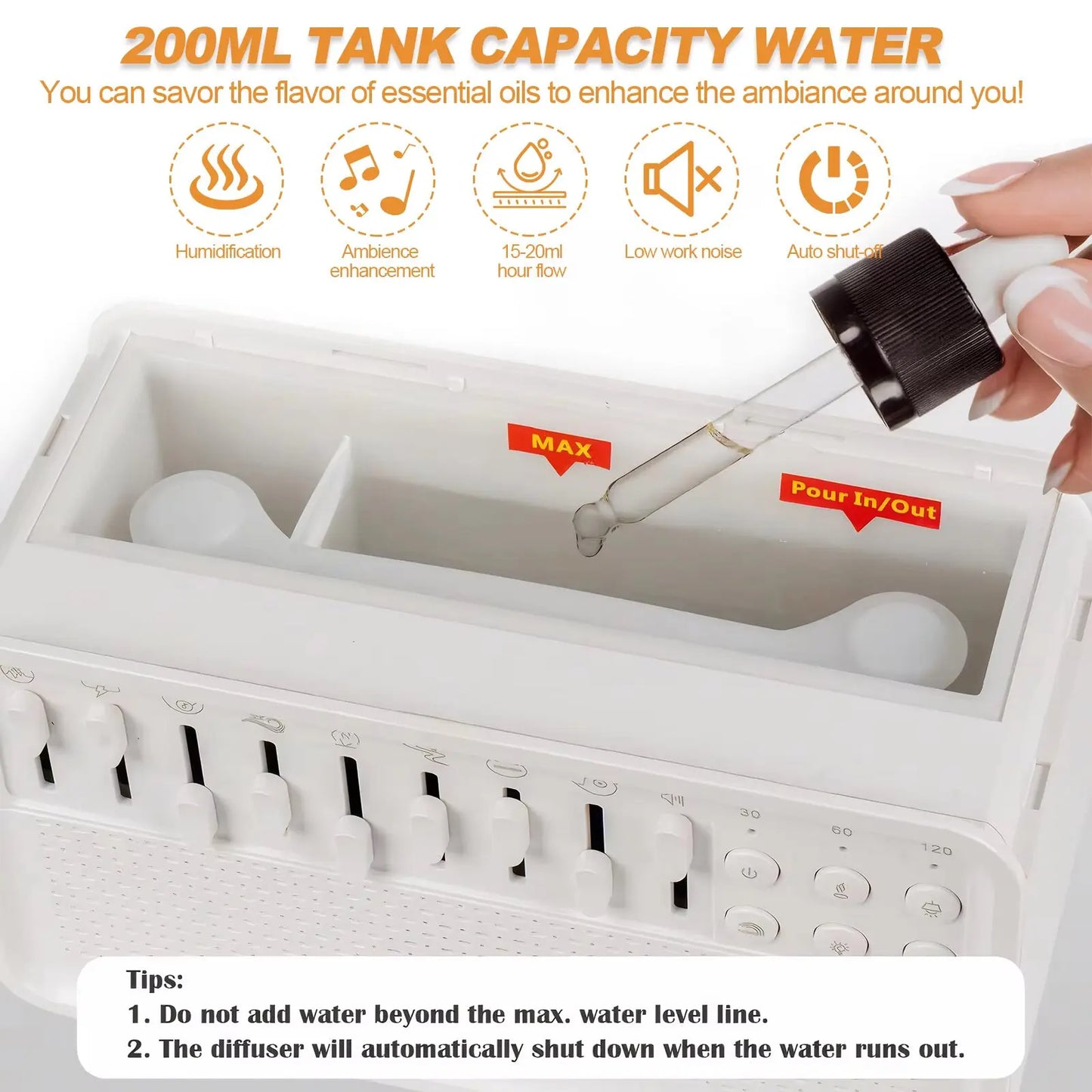 4 in 1 HIFI Bluetooth Speaker LED White Noise Speaker