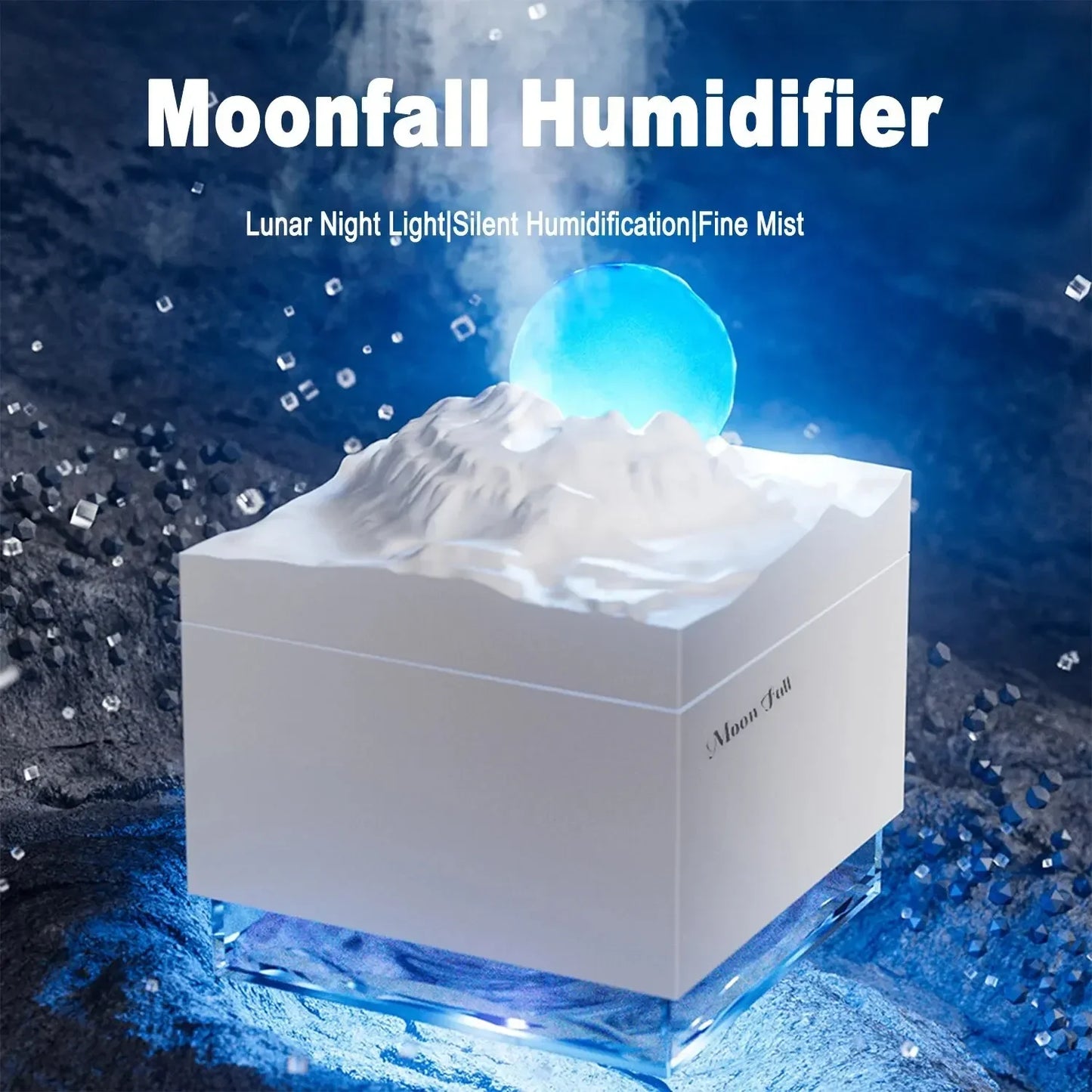 Diffuser Cool Mist Humidifier with LED Moon Lamp