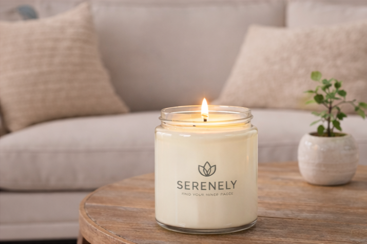 Serenely  Candle – 9oz Clear Glass Jar