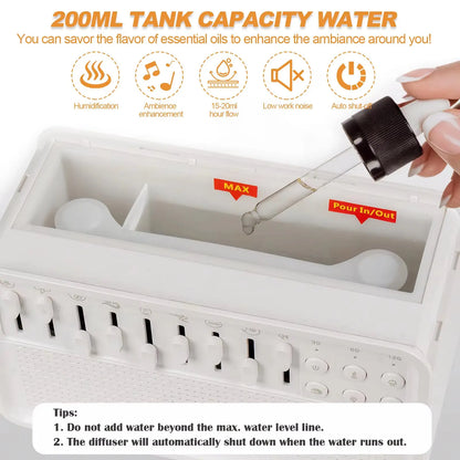 4 in 1 HIFI Bluetooth Speaker LED White Noise Speaker