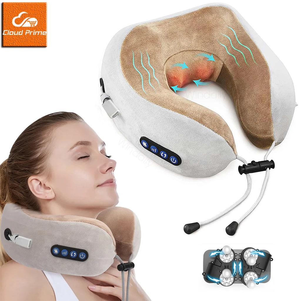 Portable U-Shape Neck Pillow Massager