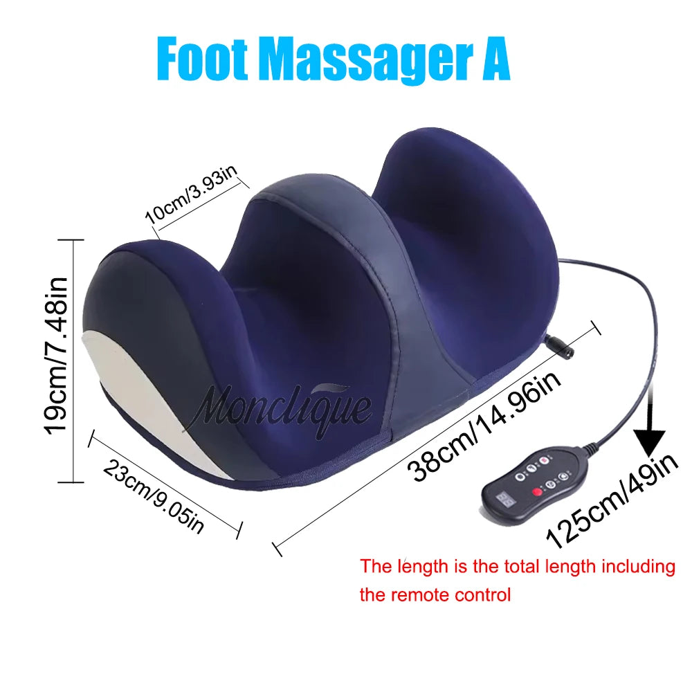 Extra Big Electric Foot Massager Hot Compress Shiatsu Kneading Leg Roller Kneading Calf Deep Relieve Fatigue Relaxation Muscle