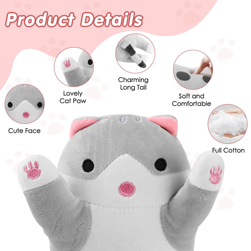 Cute Cat Electric Heating Pad for Menstrual Cramps USB Powered Office Lower Back Support Throwing Pillow 5 Heat Gifts for Women