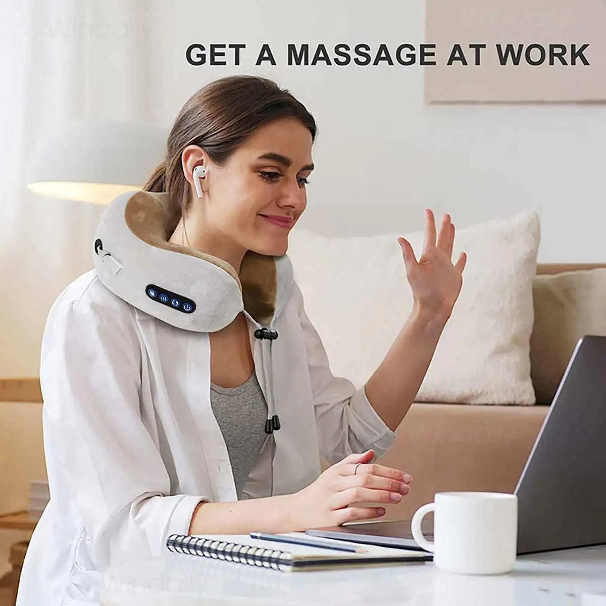 Portable U-Shape Neck Pillow Massager