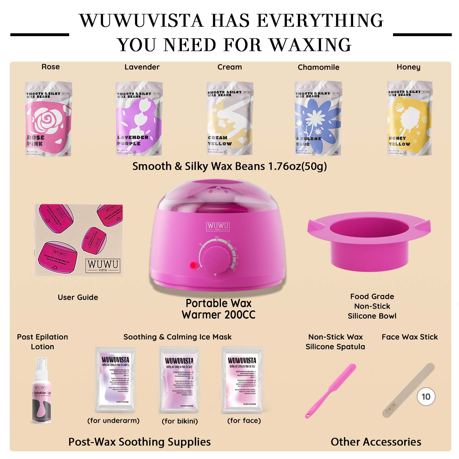 Waxing Kit  23 Items kit